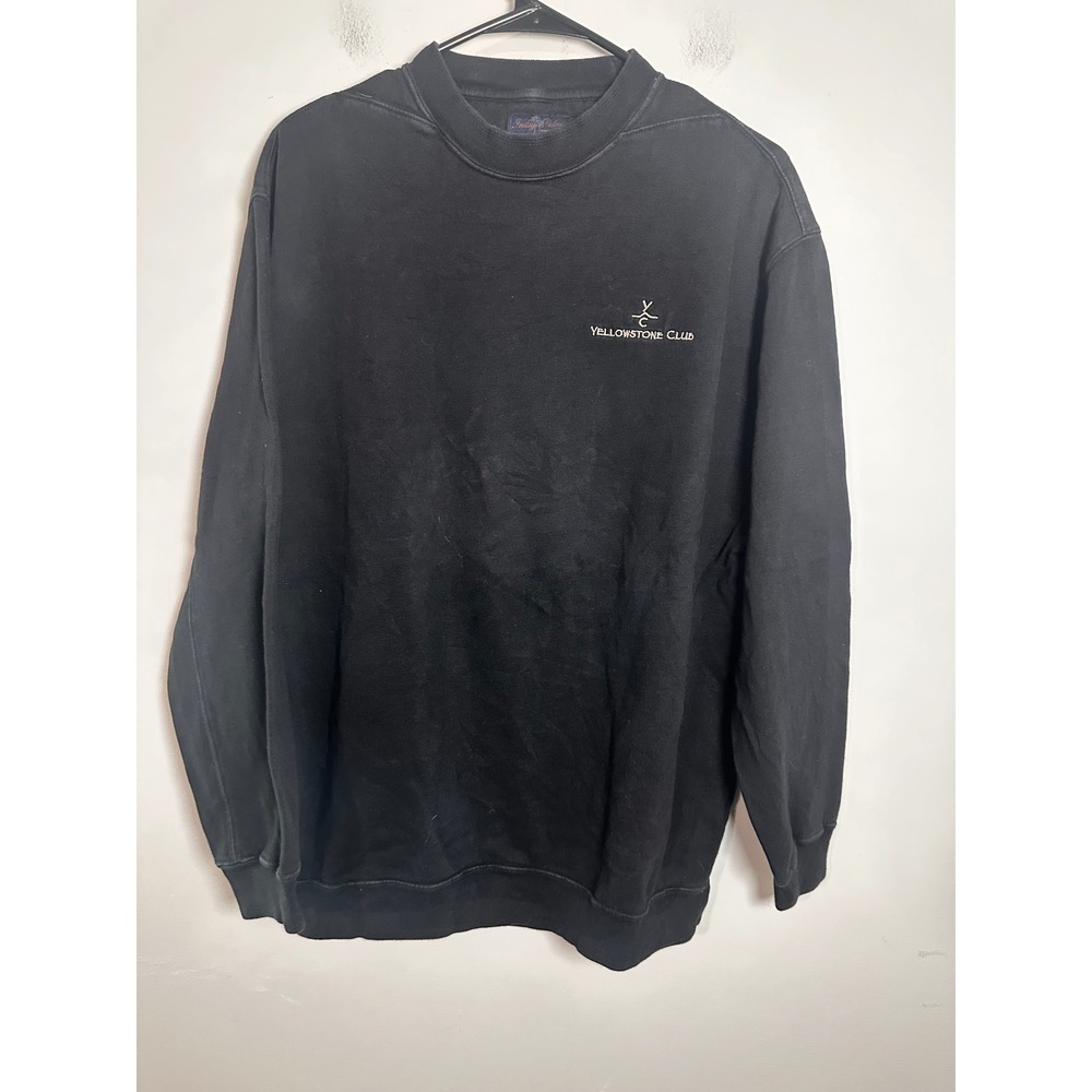 Indigo Palms Yellowstone Club Black Crewneck Sweatshirt Small Made in Canada